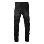 Amr Blue Ripped Patch Jeans