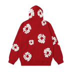 Denim-Trainingsanzugjacke mit Reißverschluss und Kapuze