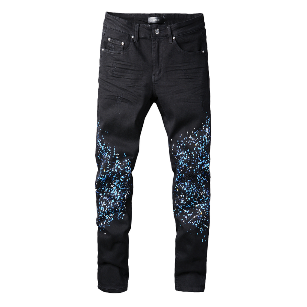 Amr Jeans mit Farbklecksen