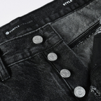 Lila Schwarze Diamanten Jeans