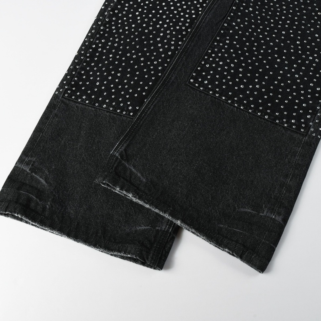 Lila Schwarze Diamanten Jeans
