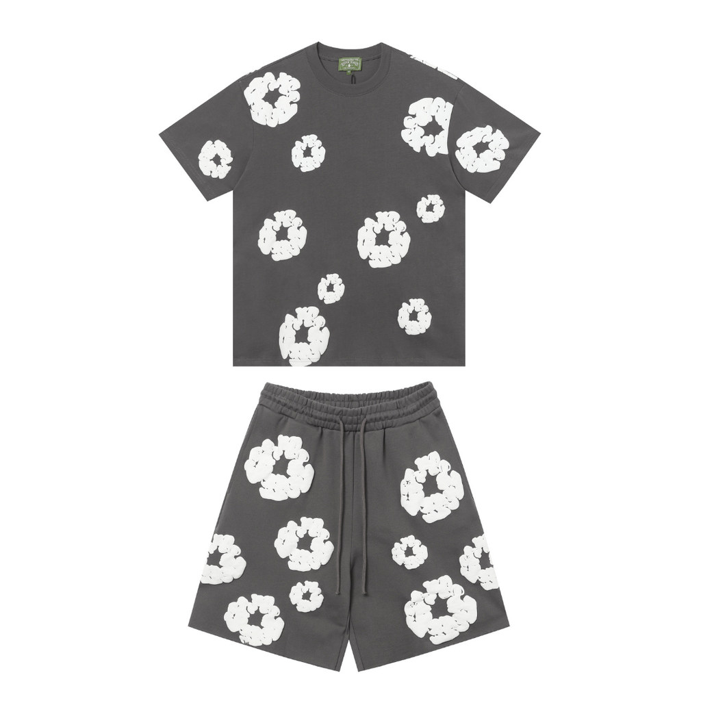 Denim Trs Carbon Shorts-Set