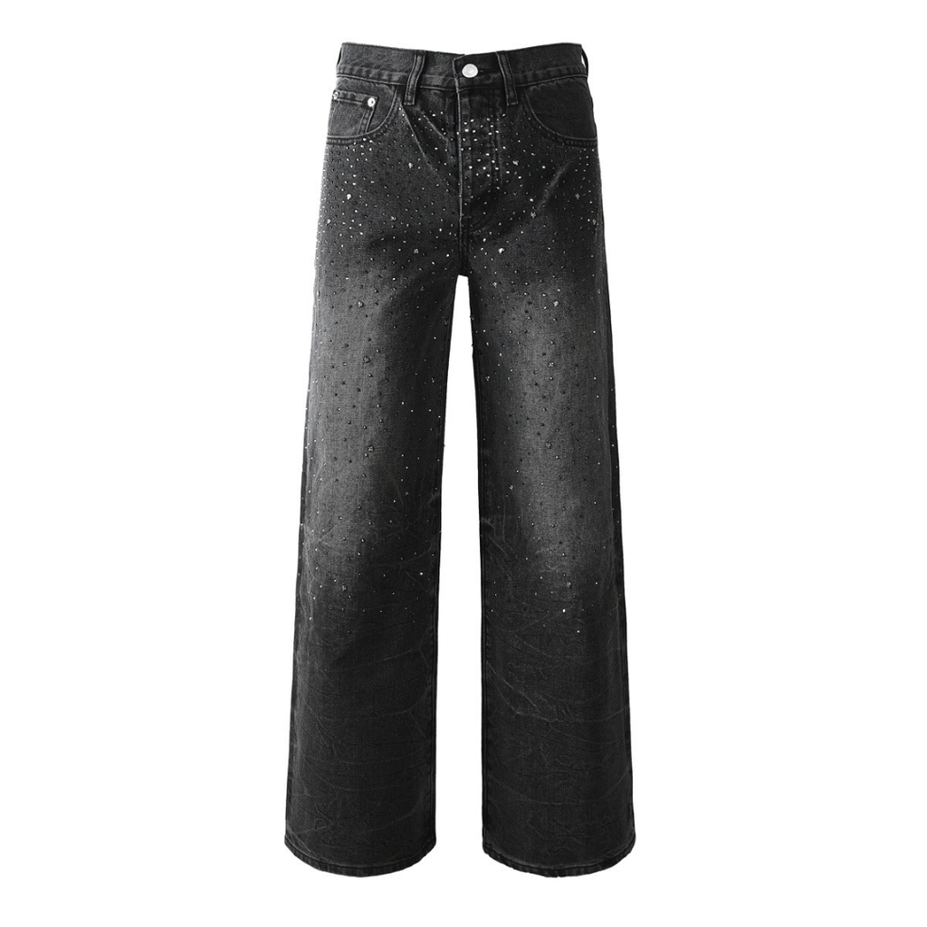 Lila Schwarze Diamanten Jeans