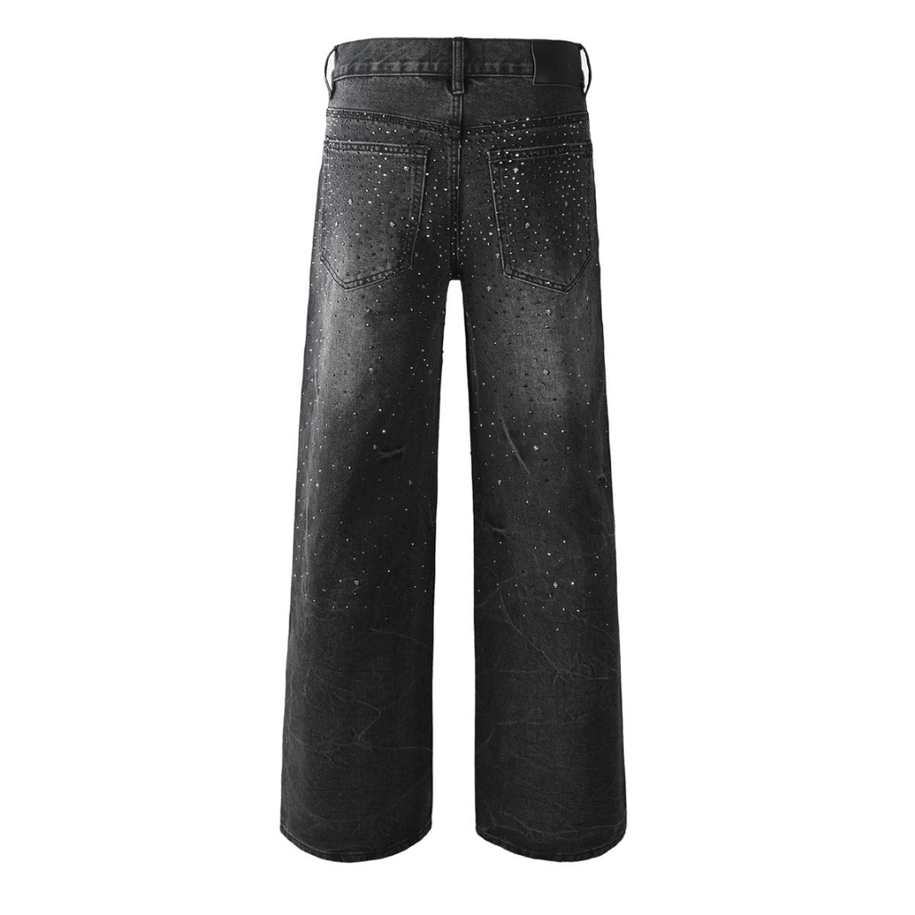 Lila Schwarze Diamanten Jeans