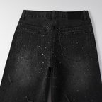 Lila Schwarze Diamanten Jeans