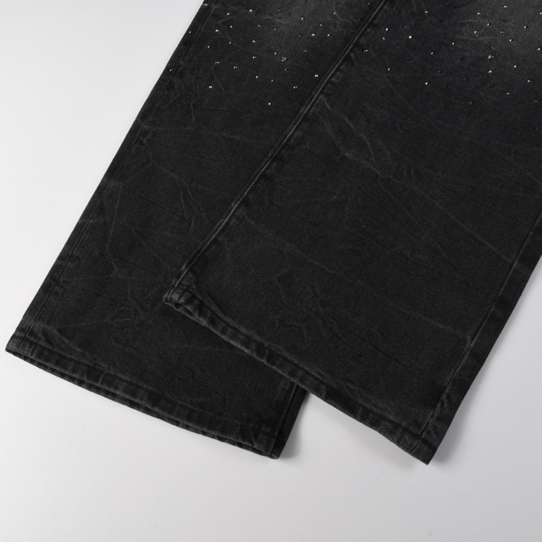 Lila Schwarze Diamanten Jeans