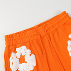 Denim Trägerhose Orange Short-Set