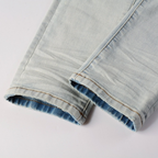 Amr Red Patch Distressed Jeans