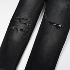 Amr Bandana Black Ripped Jeans