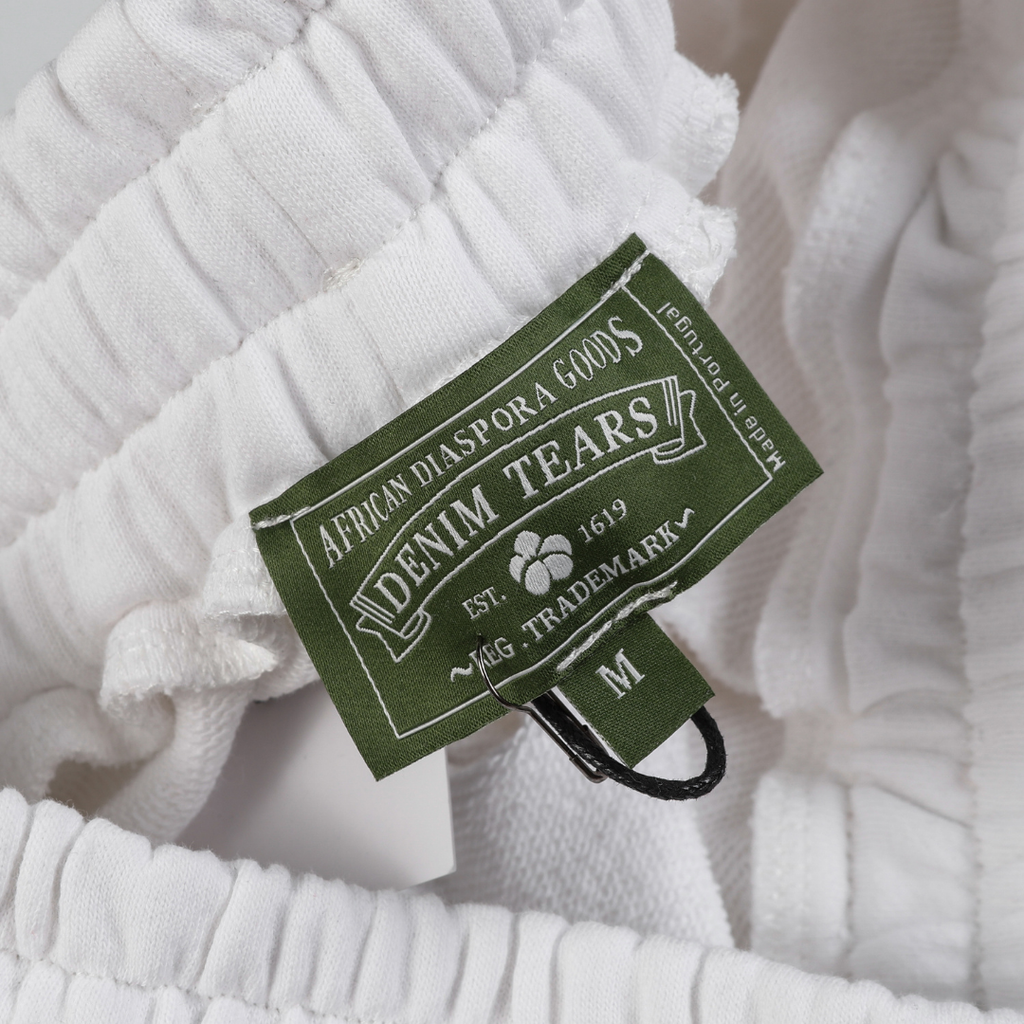 Denim Träger Triple White Shorts Set