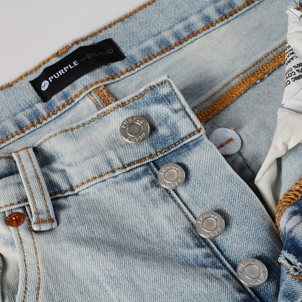 Lila dreifach zerrissene Jeans