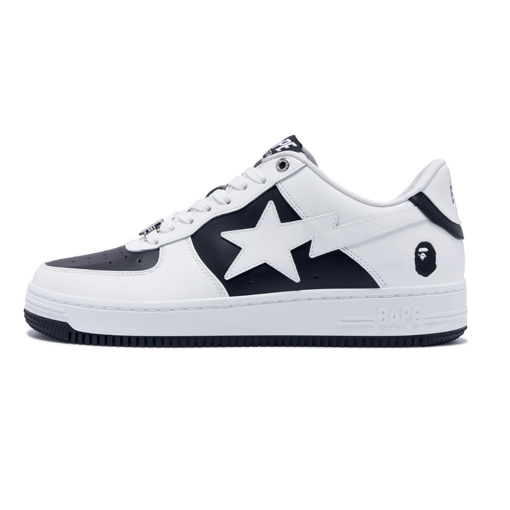 Bape Bapesta Weiß Schwarz