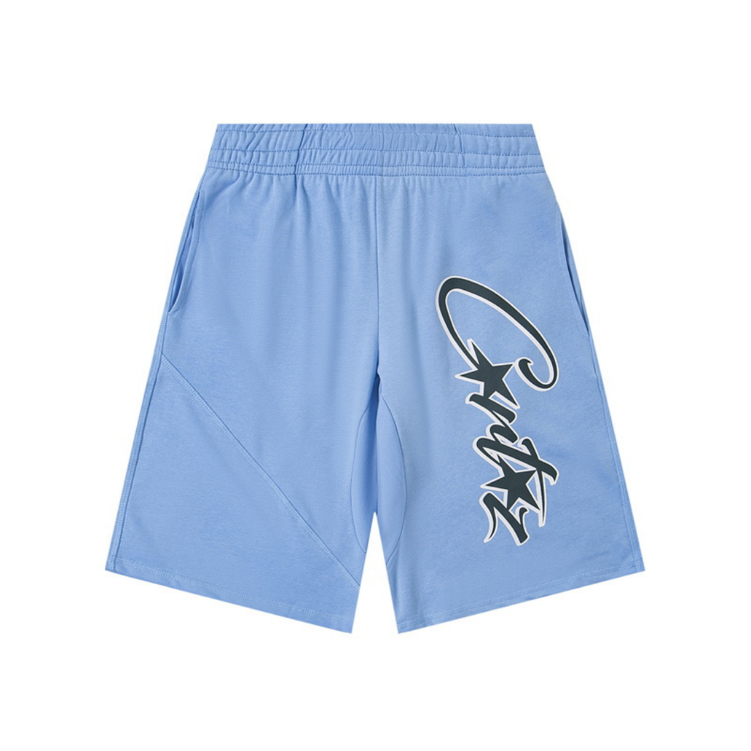 Rules the World Himmelblaue Shorts