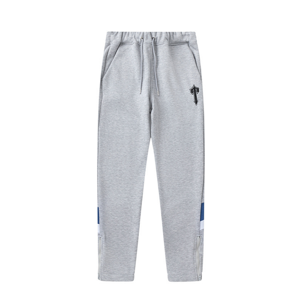 V-Stripe Hooded Blue Tracksuit