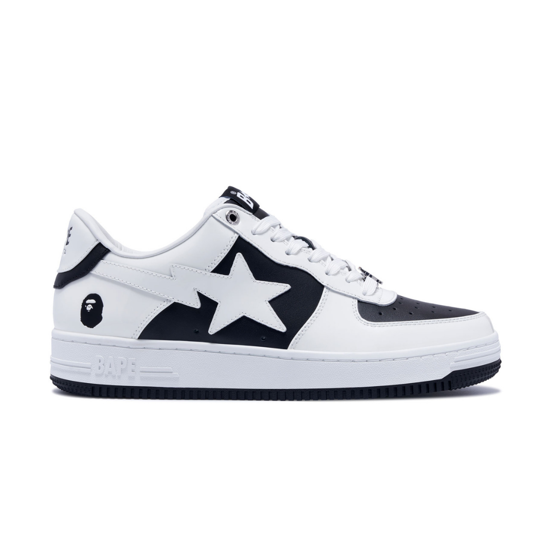 Bape Bapesta Weiß Schwarz