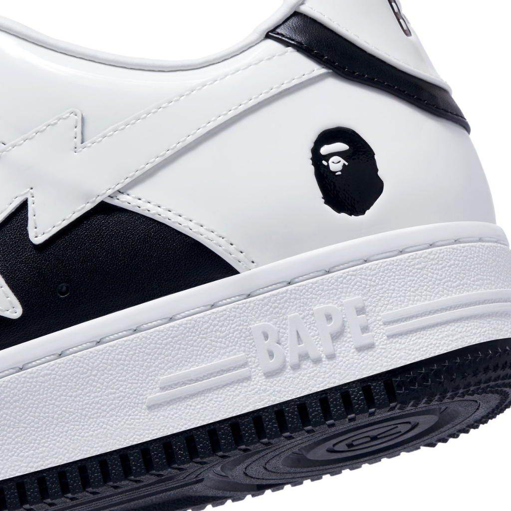 Bape Bapesta Weiß Schwarz