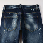 Amr Paint Drip Blue Jeans