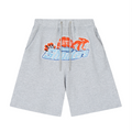 Orangefarbene Shooter-Shorts