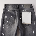 Purple Paint Ripped Jeans