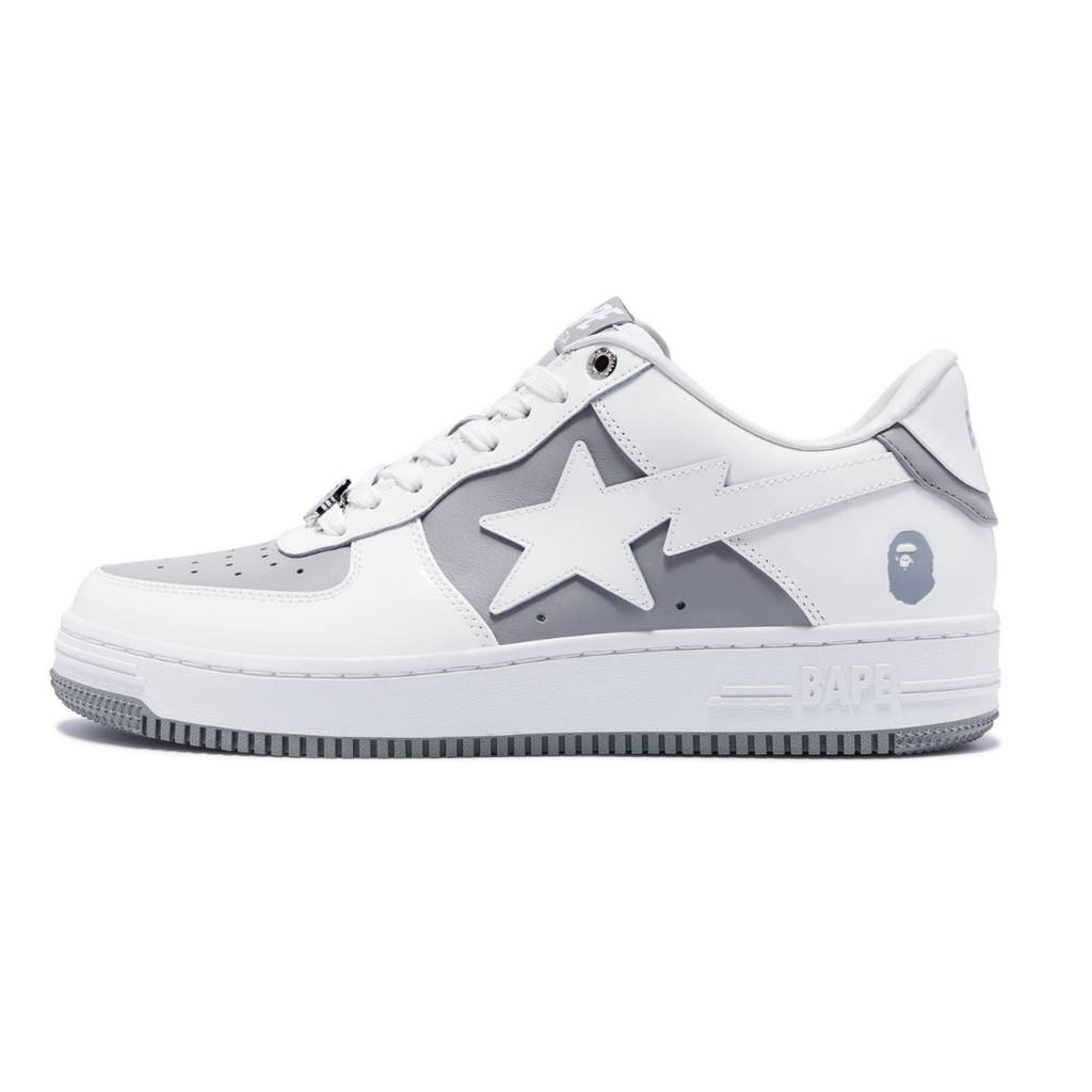 Bape Bapesta Weiß Grau