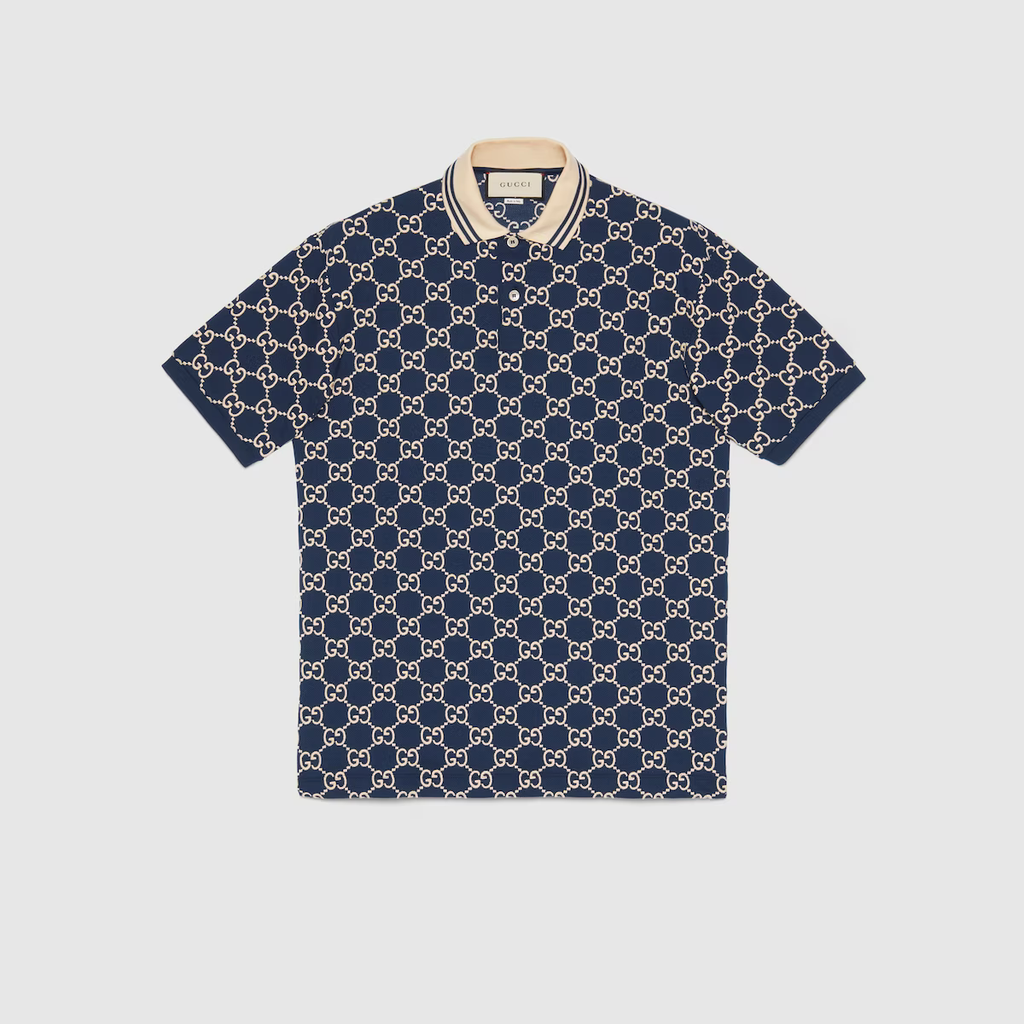 Stretch cotton polo shirt