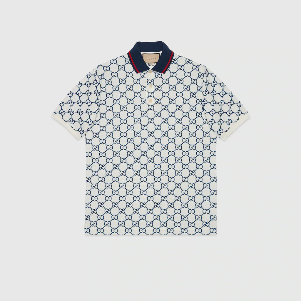 Stretch cotton polo shirt