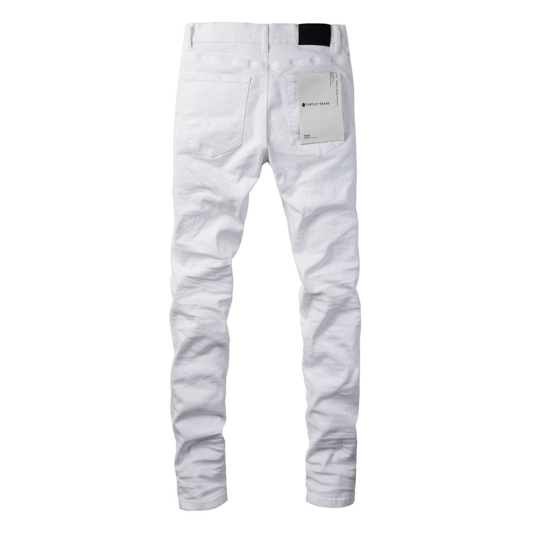 Purple White Jeans