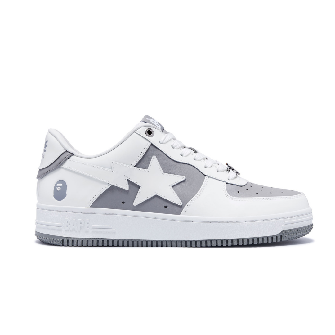 Bape Bapesta Weiß Grau