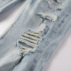 Amr Hellblaue Patchwork-Jeans