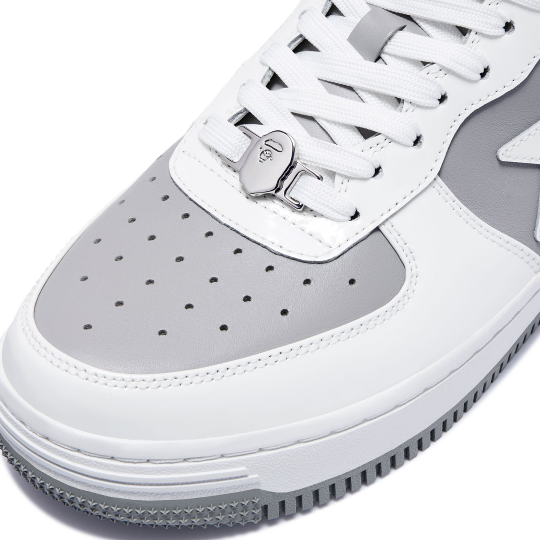 Bape Bapesta Weiß Grau
