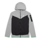 Tech Smoke Grey/Anthracite/Sail Kapuzenjacke mit durchgehendem Reißverschluss