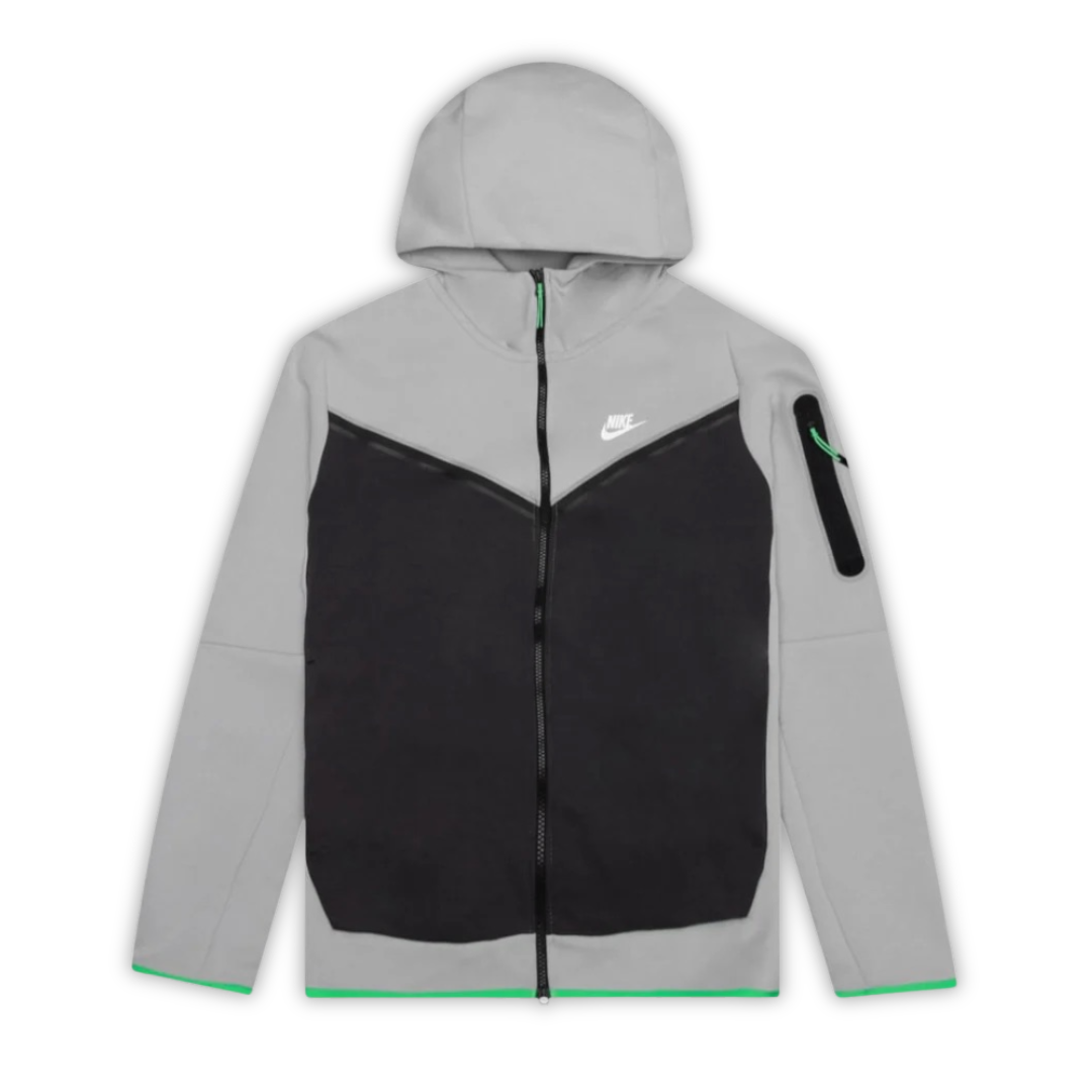 Tech Smoke Grey/Anthracite/Sail Kapuzenjacke mit durchgehendem Reißverschluss