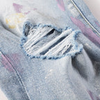 Amr Paint Splatter Blue Jeans