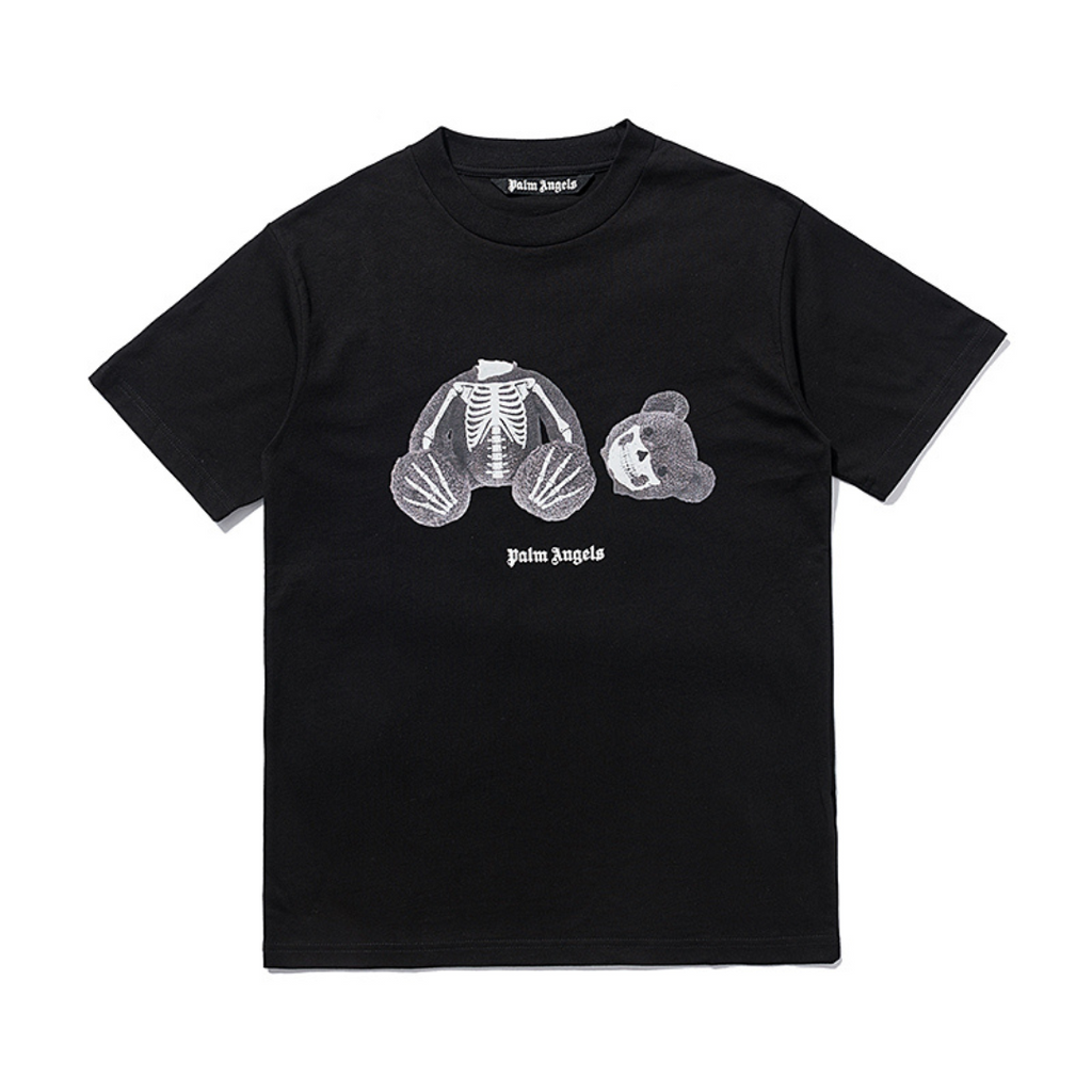 T-Shirt mit Palmenskelett-Bär