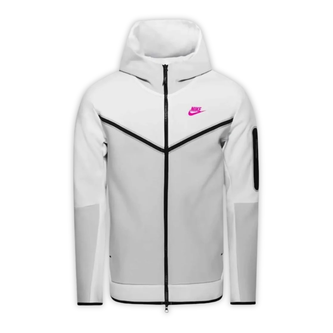 Tech Full-Zip Hoodie Weiß/Pink