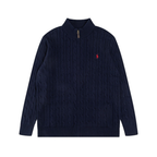 Polo-Strickjacke mit Reißverschluss