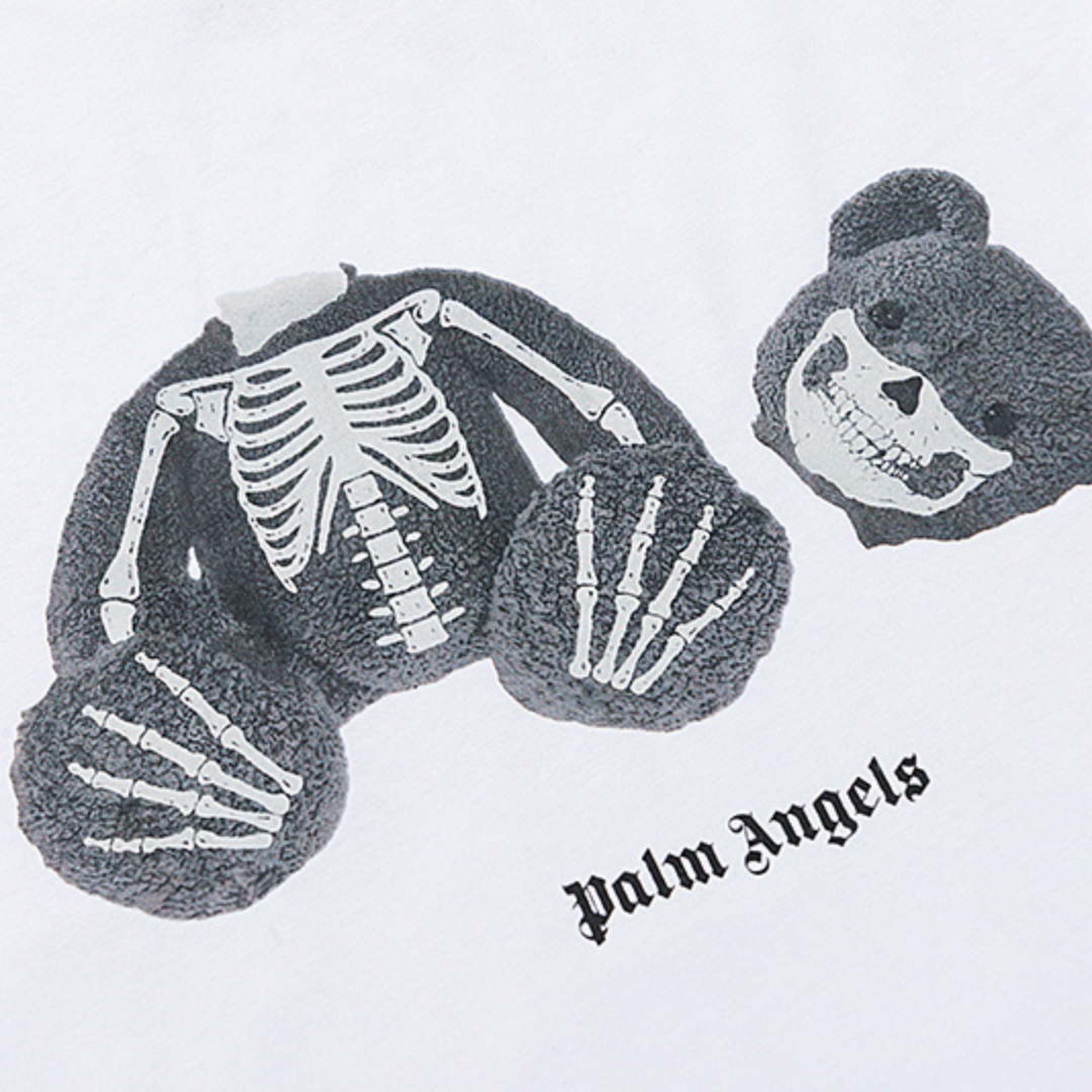 T-Shirt mit Palmenskelett-Bär