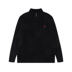 Polo-Strickjacke mit Reißverschluss
