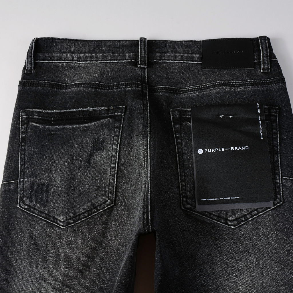 Purple Ripped Grey Black Jeans
