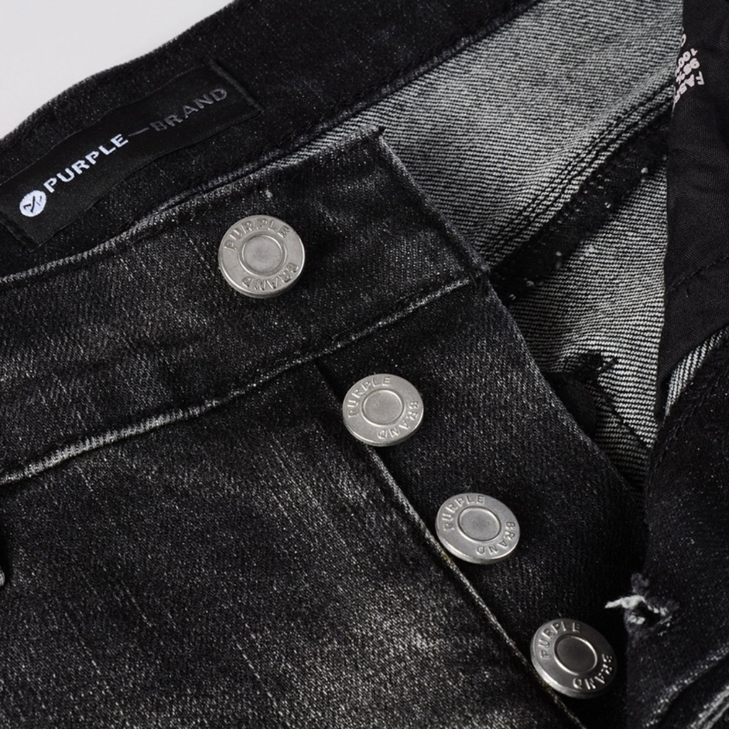 Lila zerrissene Jeans