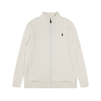 Polo-Strickjacke mit Reißverschluss