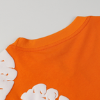 Denim Trägerhose Orange Short-Set