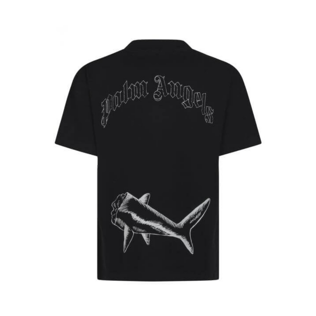 Hai-T-Shirt mit Palmenmuster