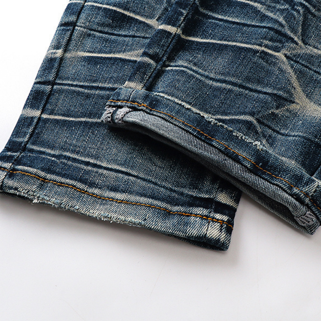 Amr Black Staggered Jeans