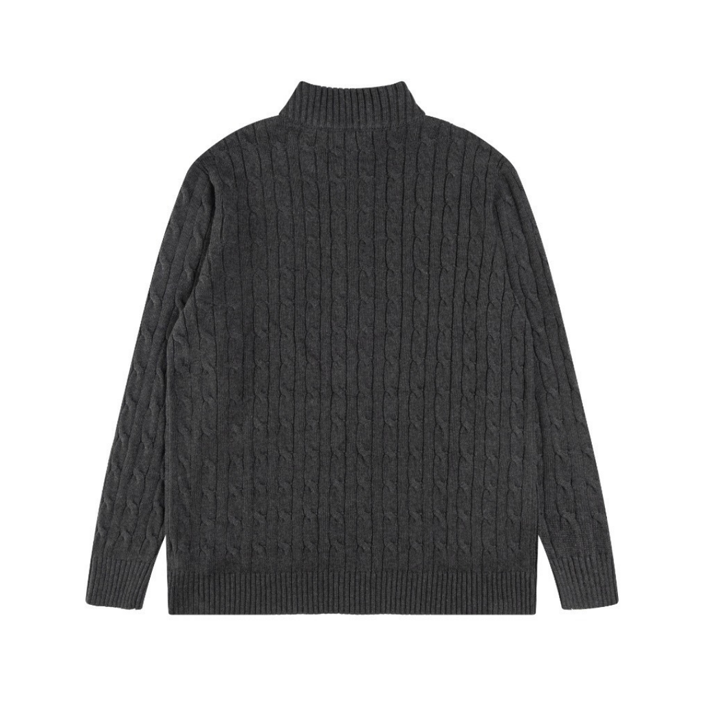Polo-Strickjacke mit Reißverschluss