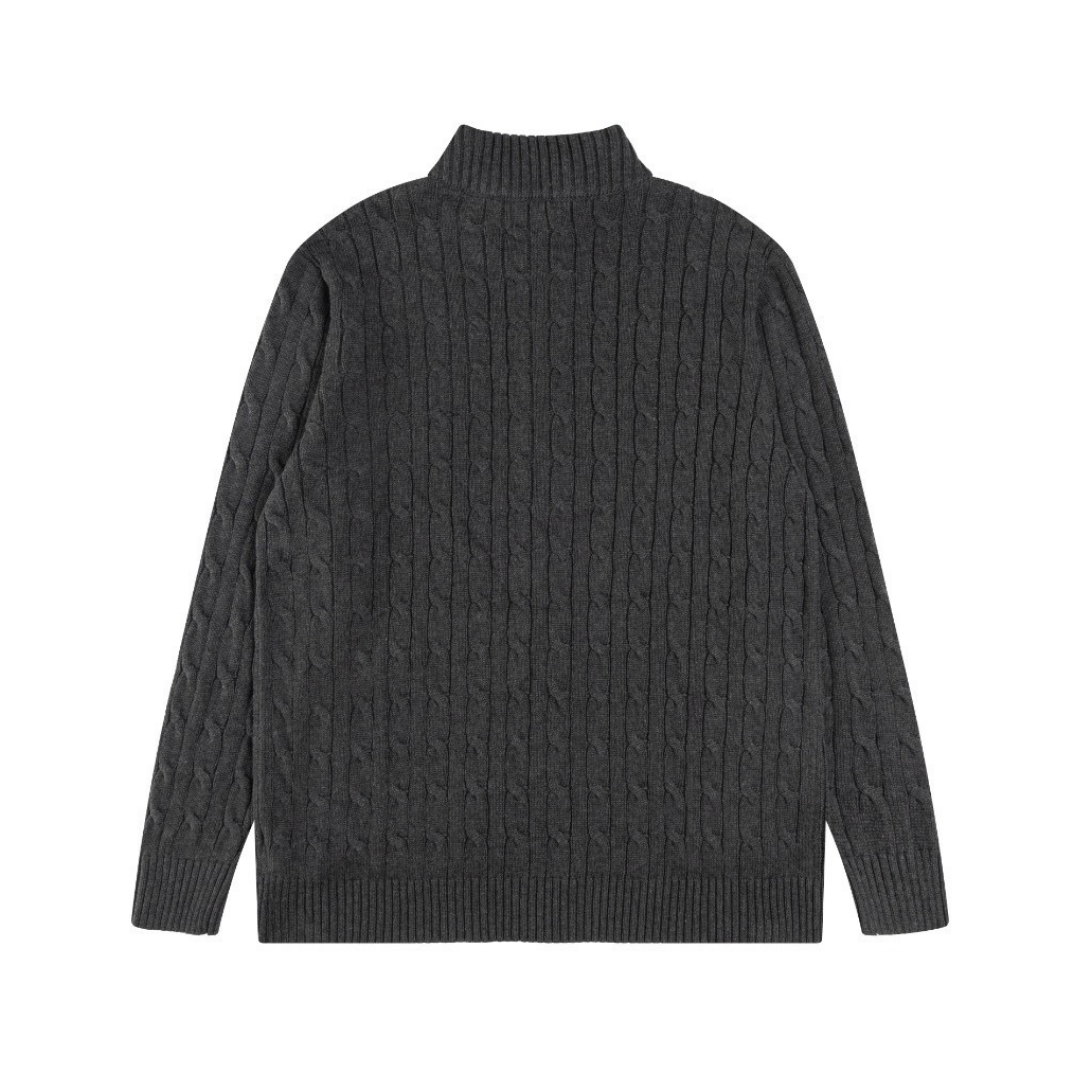 Polo-Strickjacke mit Reißverschluss