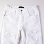 Amr White Ripped Jeans