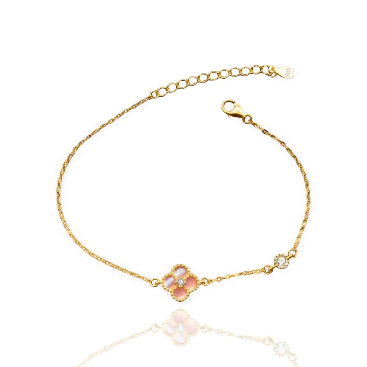 EINZIGARTIGES KLEEBRACHT-ARMBAND | 925 STERLING SILBER