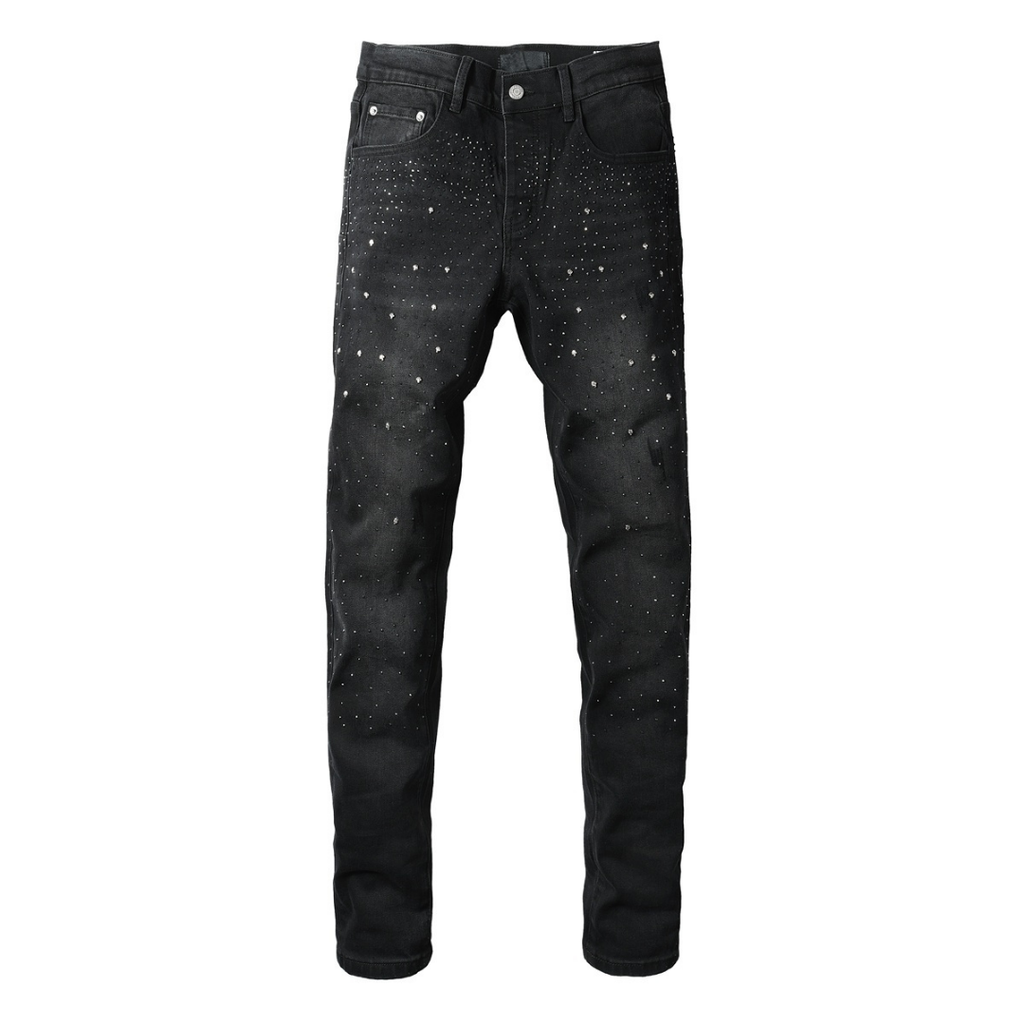 Lila Schwarze Diamanten Jeans