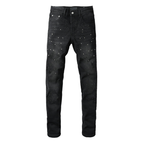 Lila Schwarze Diamanten Jeans